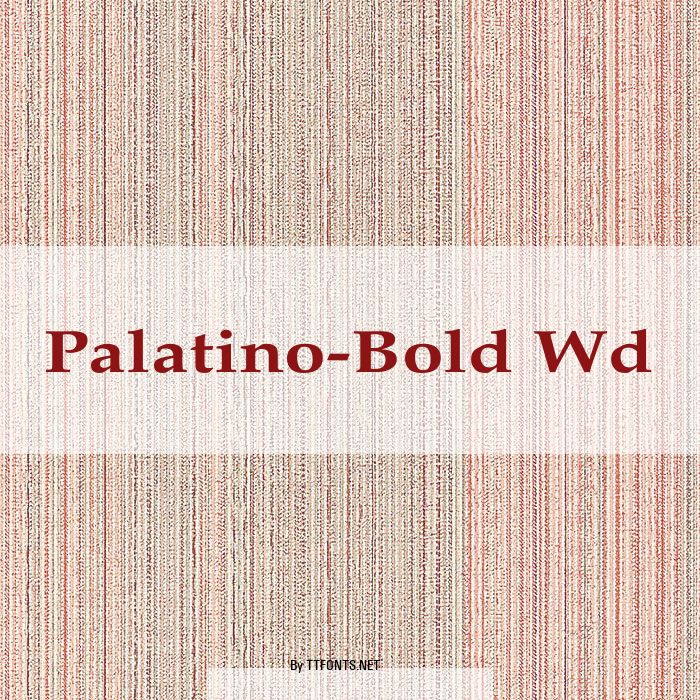 Palatino-Bold Wd example